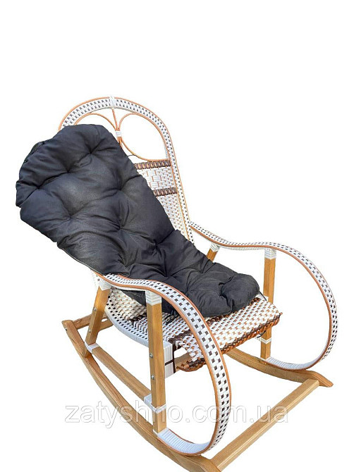 Кресло-качалка плетеное из лозы с накидкой Киев - изображение 8
