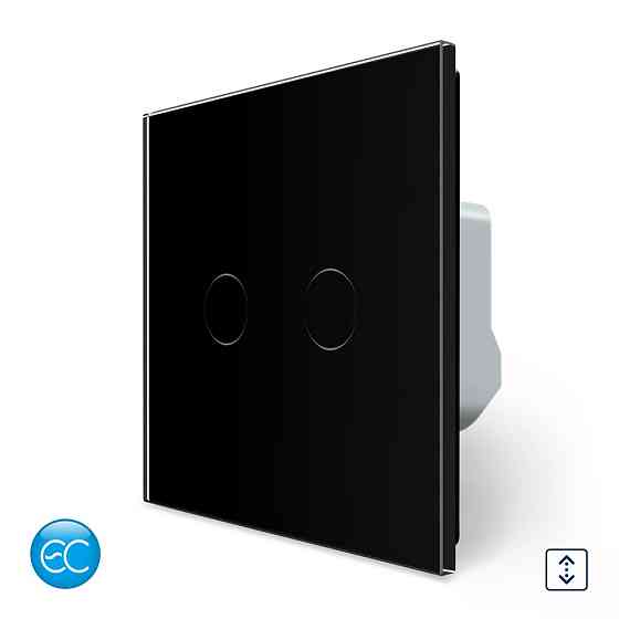 LIVOLO Розумний сенсорний вимикач для ролет LIVOLO чорний матове скло Коломыя