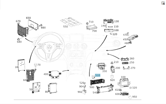 Mercedes-Benz  A0025428819 Реле C-Class Coupe C205 C-Class W205 C-Class Estate S205 C-Class Cabrio A205 GLC Coupe C253 GLC X253 SLK/SLC Одеса