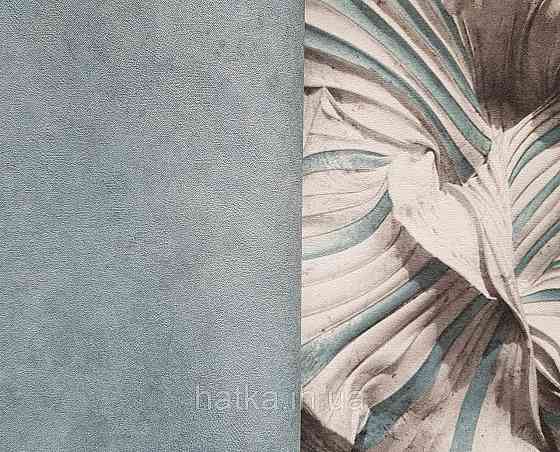 Шпалери вінілові на флізеліні гарячого тиснення DU&KA 1.06х10 вензель основа під штукатурку сірі коричневі Київ