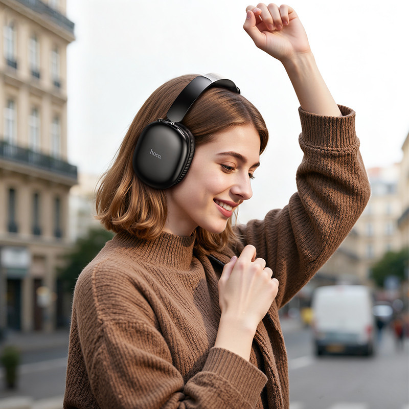 Бездротові накладні навушники HOCO W73 Graceful BT headphones(App) Black Одеса - фото 4