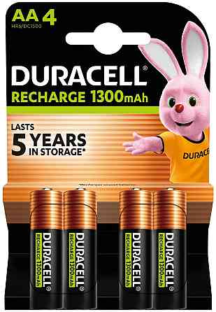 Акумулятори Duracell Rechargeable AA 1300 mAh, 4 шт. (6832572) Київ