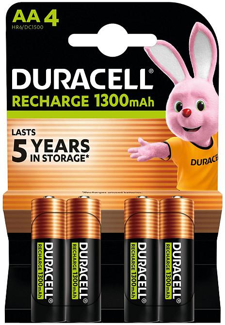 Акумулятори Duracell Rechargeable AA 1300 mAh, 4 шт. (6832572) Київ - фото 5