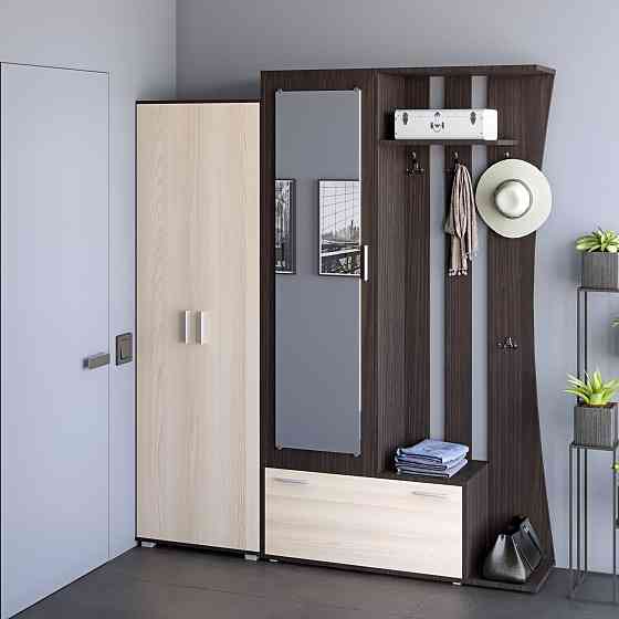 Прихожая Авео-2 Эверест с распашным шкафом ШП-1 венге + дуб молочный (DTM-2661) Днепр