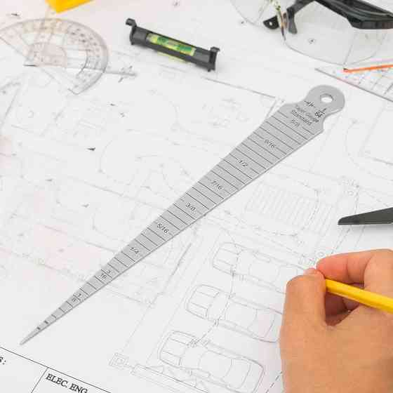 Конусна вимірювальна лінійка 1-15 мм для контролю зазорів Київ