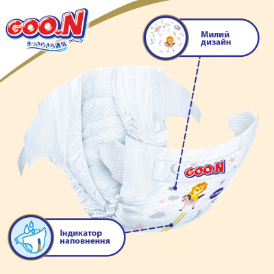 Підгузки GOO.N Premium Soft 9-14 кг Розмір 4 L На липучках 52 шт (F1010101-155) Вінниця - фото 3
