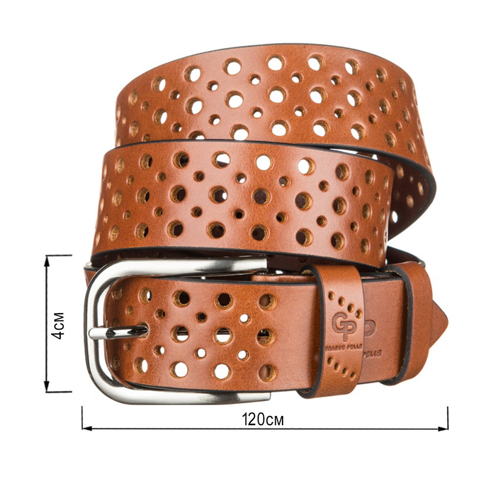 Ремінь чоловічий Grande Pelle 11052 під джинси Коричневий Київ - фото 3