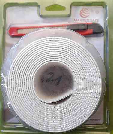 Бордюрна стрічка для ванної 80 мм x 3.0 м силіконова+ніж "Master Tape" Павлоград