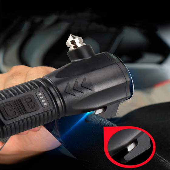 Автомобильный аварийный фонарик со стеклобоем и USB,COB-LED,22018 SBR Киев