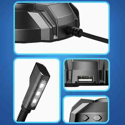 Микрофон HP DHP-1100C RGB backlit 3.5мм+USB Black (DHP-1100C) Винница