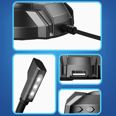 Микрофон HP DHP-1100C RGB backlit 3.5мм+USB Black (DHP-1100C) Винница - изображение 4