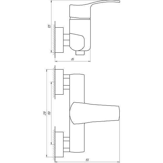 Змішувач для душу Globus Lux QUEENSLAND GLQU-0105 Тернополь