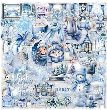 Набор зимних стикеров 