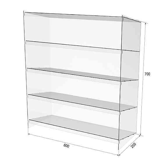 Витрина-подставка EKOSTAR для батончиков 4 полки 600x250x700 Киев