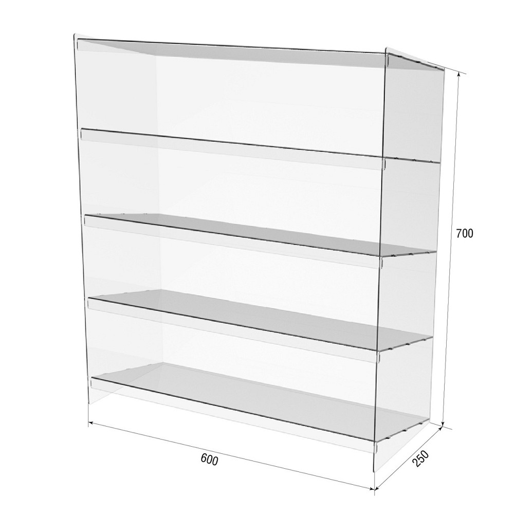 Витрина-подставка EKOSTAR для батончиков 4 полки 600x250x700 Киев - изображение 3