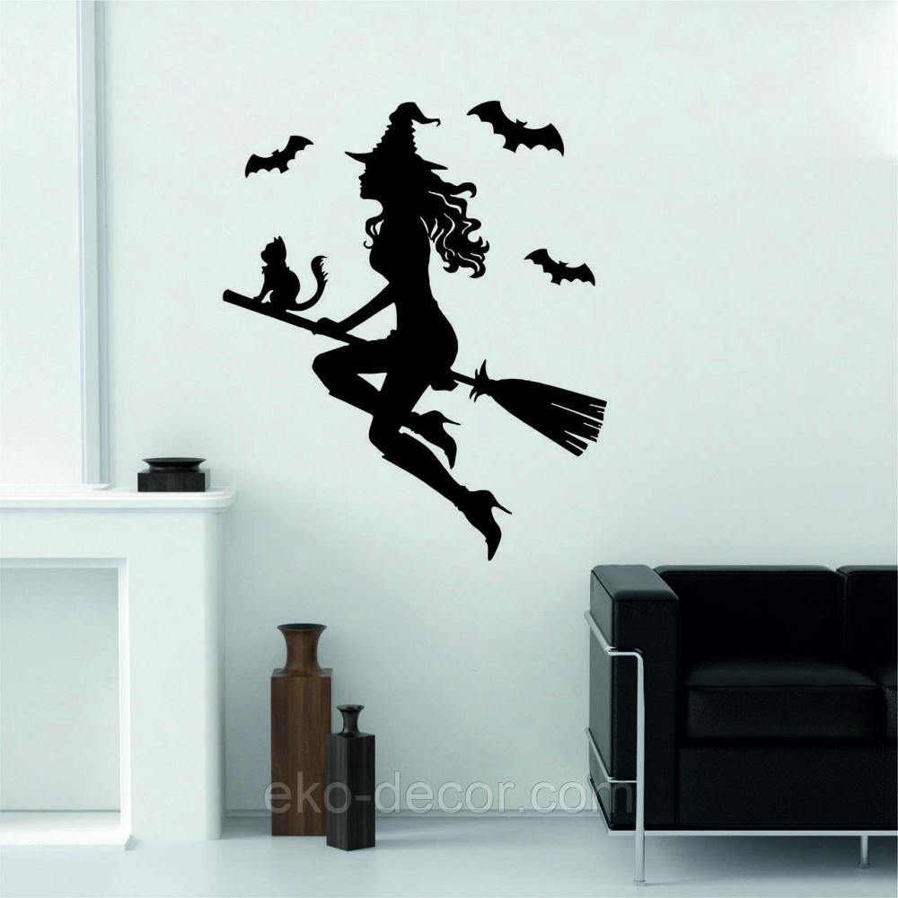 Декоративное настенное Панно «Ведьма», Декор на стену 70*58 см, Черный Киев - изображение 3