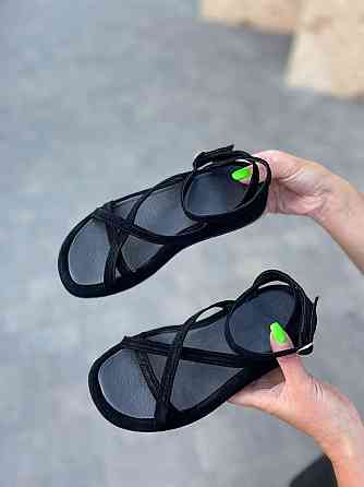 Edan Instruments Босоніжки жіночі чорні EDAN 350 літні, натуральна замша / Зручні босоніжки на Коломыя