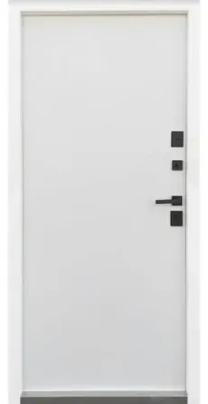 Входные двери с терморазрывом Qdoors Стрит Елегант метал Антрацит 7021 краска/МДФ белое дерево 850х2040 мм Киев