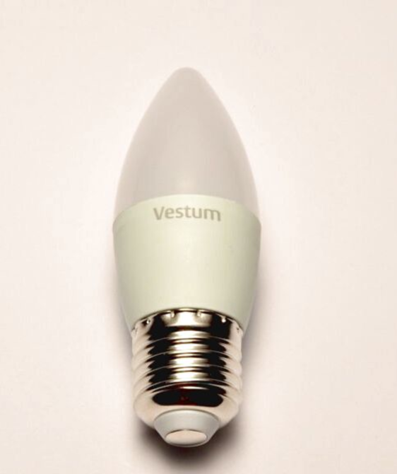 Світлодіодна лампочка свічка E27 6W 4100K Vestum Київ - фото 4