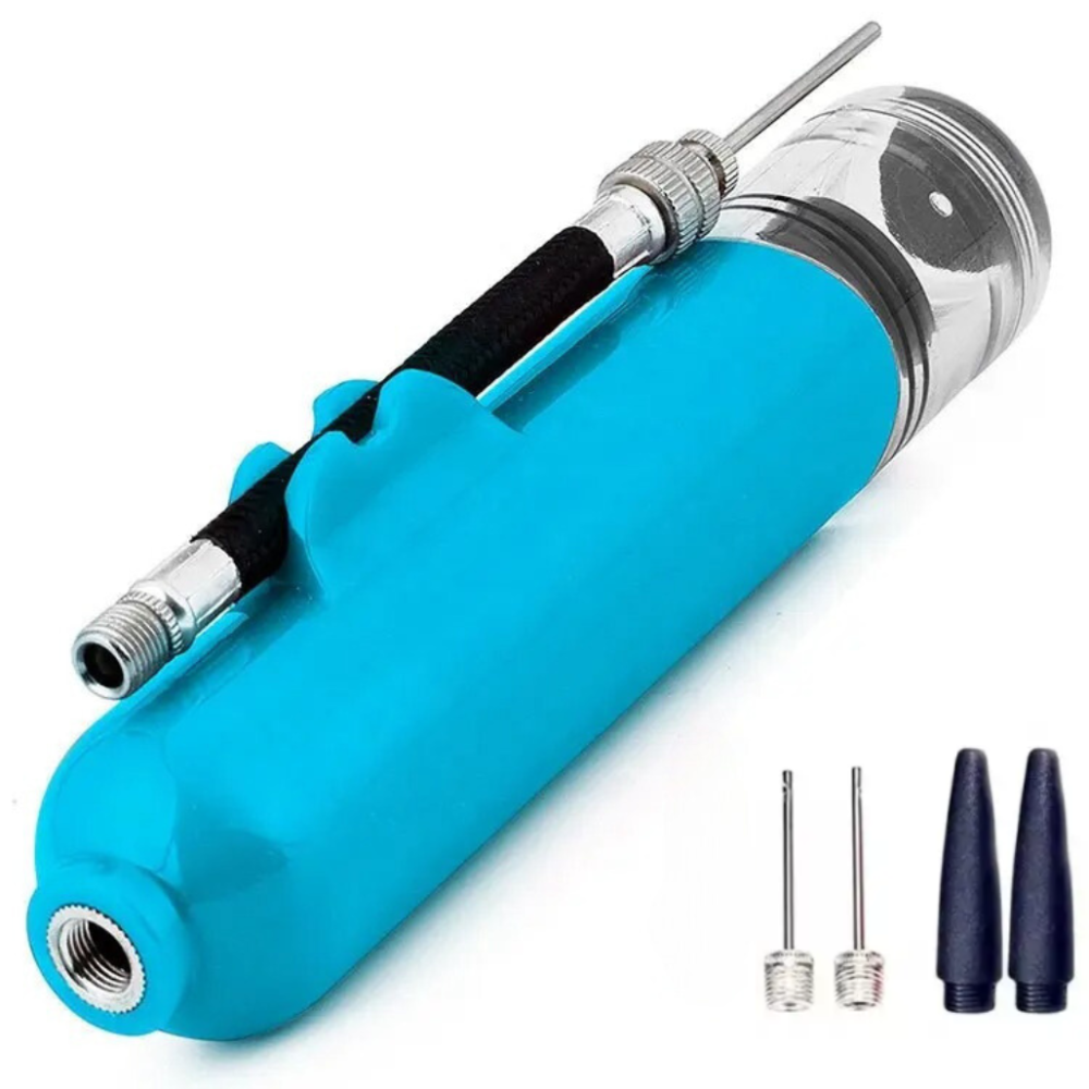 Ручний насос для м'ячів CZST-019 з 3 голками в комплекті, у синьому кольорі Кам'янець-Подільський - фото 1