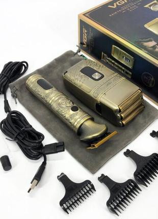 Машинка для стрижки волосся та бороди VGR V-649 200 хв LED-дисплей насадки тример USB Одесса - изображение 6