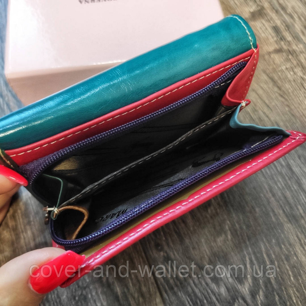Бірюзовий маленький жіночий гаманець на магнітах Marco Coverna MC 2-2068 Київ - фото 5