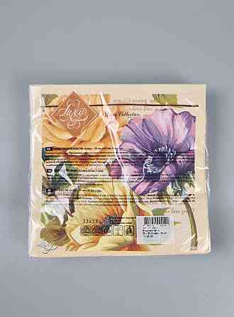 Серветки паперові (ЗЗЗЗЗ, 18 шт.) "Вишукані квіти" Luxy (1 пачка) Харків
