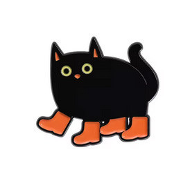 Брошка на одяг Чорний кіт Київ - фото 1