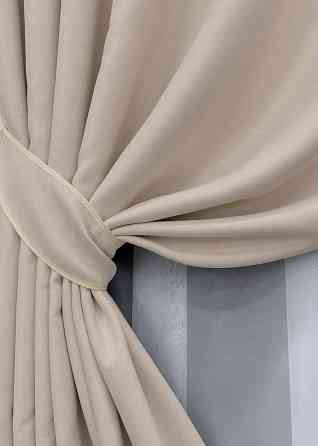 Комплект готовых штор VR-Textil Блэкаут двусторонний Eclipsе № 1794ш Кремовый 150х270 см 2 шт (33-0771) Киев