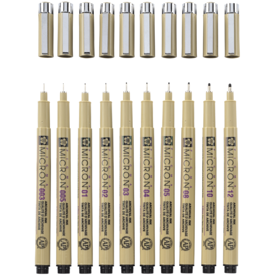 Набір лінерів PIGMA Micron 10шт Чорний Sakura Київ
