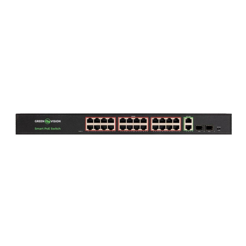 Комутатор мережевий POE GV-023-D-24G+2PG+2SFP Київ - фото 2