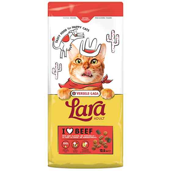 Lara Adult with Beef Flavour ЛАРА ЯЛОВИЧИНА сухий преміум корм для котів Київ