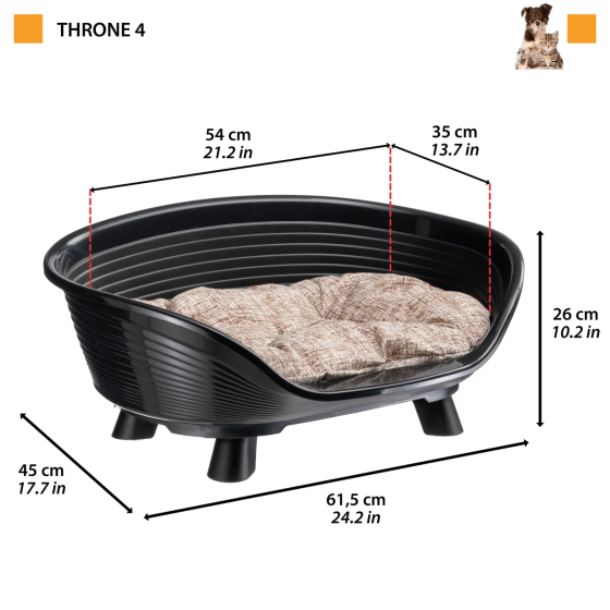 Лежанка — диван для собак і кішок Ferplast Throne (Ферпласт Трон) Запоріжжя