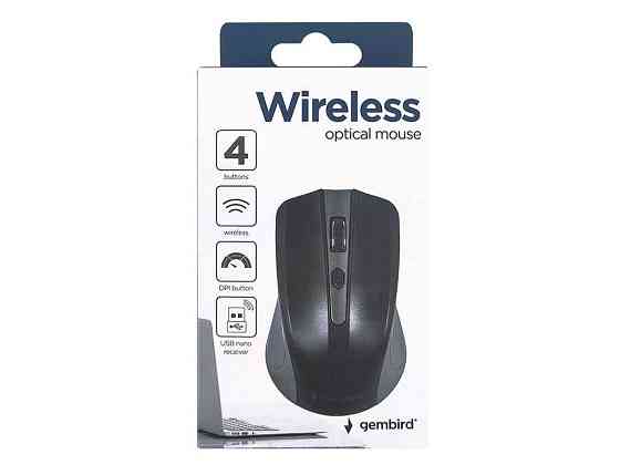 Мишка бездротова MUSW-4B-04-GB чорно-сірий ТМ GEMBIRD Київ
