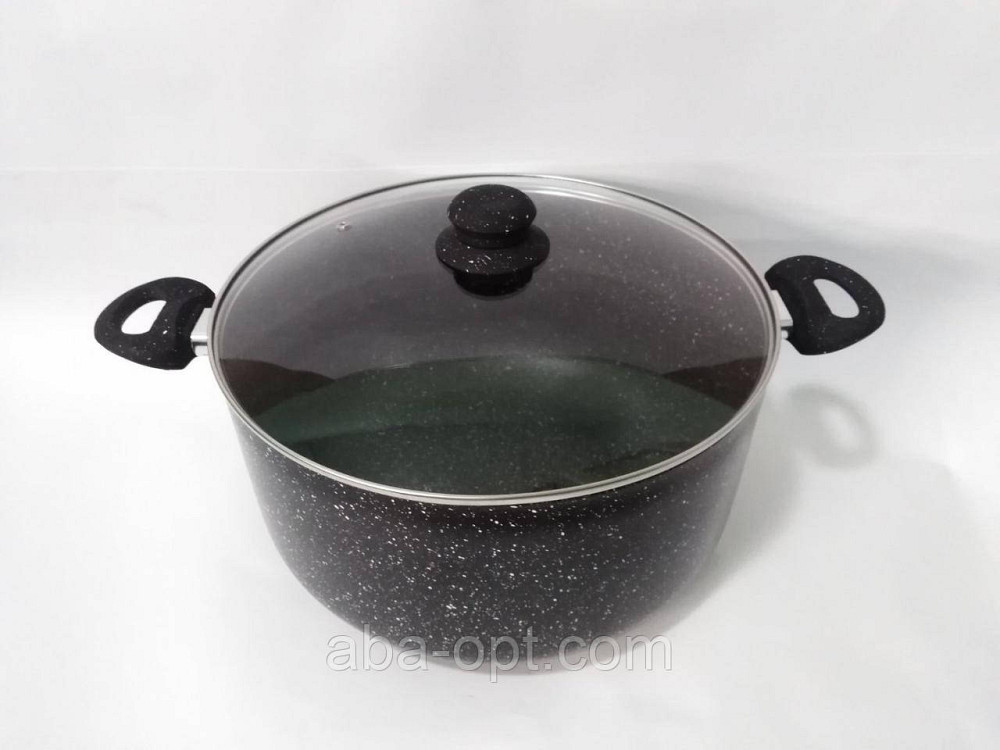 Кастрюля гранитное антипригарное керамическое покрытие с крышкойV 10 л Ø 30 см ( шт ).Aba-Opt Одесса - изображение 1