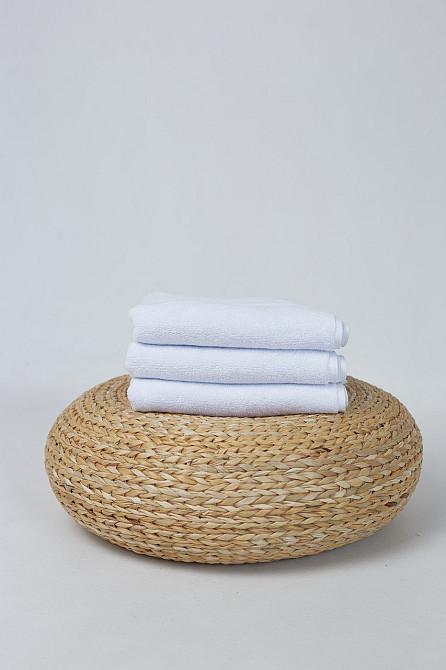 Рушник махровий Ideal Textile 50х90 см щільний з коротким ворсом 450 г/м2 Білий Чернівці - фото 2