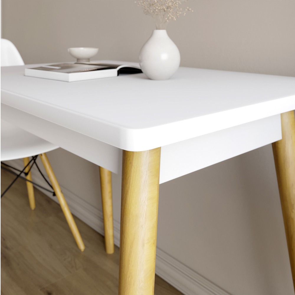 Обідній стіл LION Маямі-2 дерев'яні ніжки Німфея Альба (LION-041003) Дніпро - фото 13