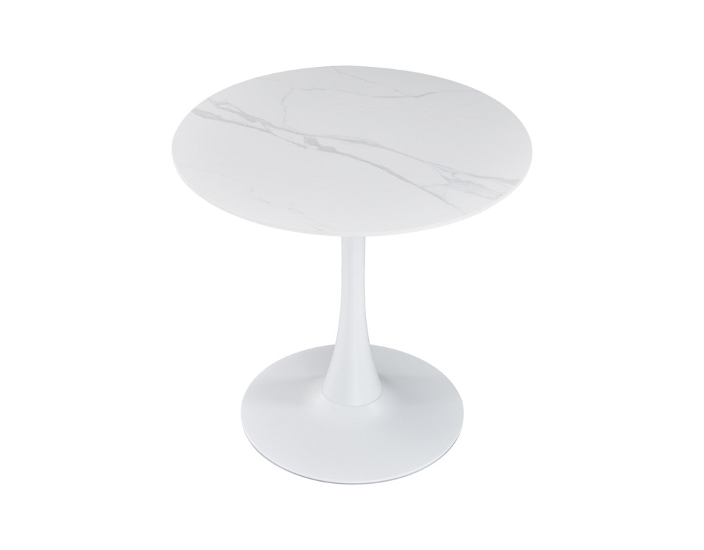 Стіл Опал (D=90), білий/кераміка білий Днепр - изображение 4