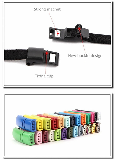 Застібка для шнурків магнітна  металева Кораловий Смела - изображение 5