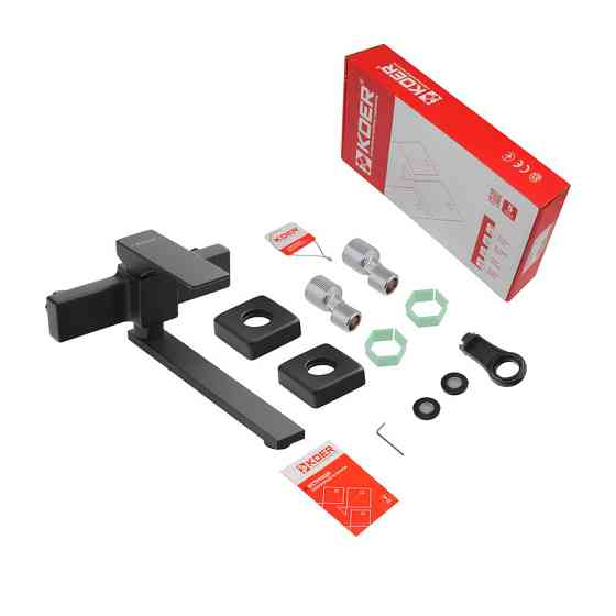 Настінний кухонний змішувач Koer KB-73010-05 чорний (KR3491) Харків