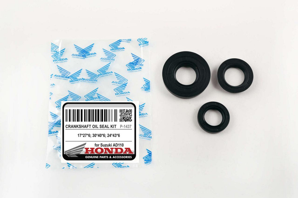 Сальники (набір) скутер Сузукі Адреса 110 3шт коленвальні (30*40*6, 17*27*6, 24*43*6) Мукачево - фото 1