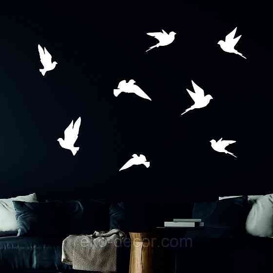 Декоративное настенное Панно «Птичка» Декор на стену(цена за 1шт) 20*18 см, Белый Киев