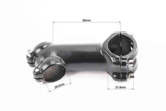 Винос керма MTB 28,6x31,8х90мм (25°), алюмінієвий, чорний AL-111 Київ