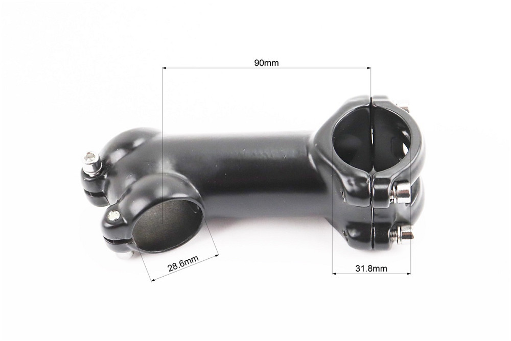Винос керма MTB 28,6x31,8х90мм (25°), алюмінієвий, чорний AL-111 Київ - фото 2