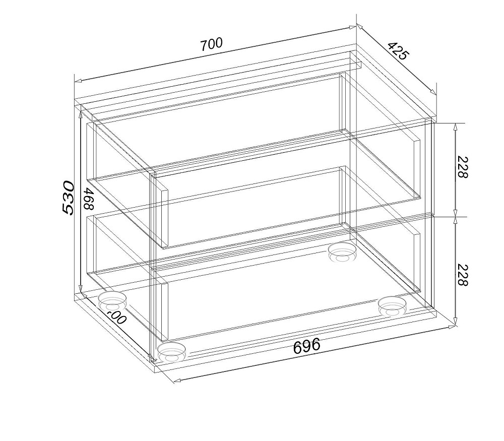 Тумба-комод в гостиную К-12, Дуб Сонома Трюфель, 700/425/530 Львов - изображение 2