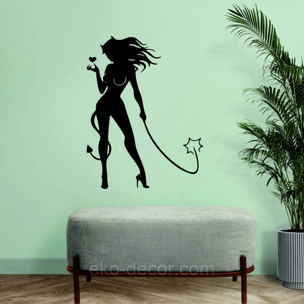 Декоративное настенное Панно «Дьяволица», Декор на стену 90*68 см, Черный Киев - изображение 6