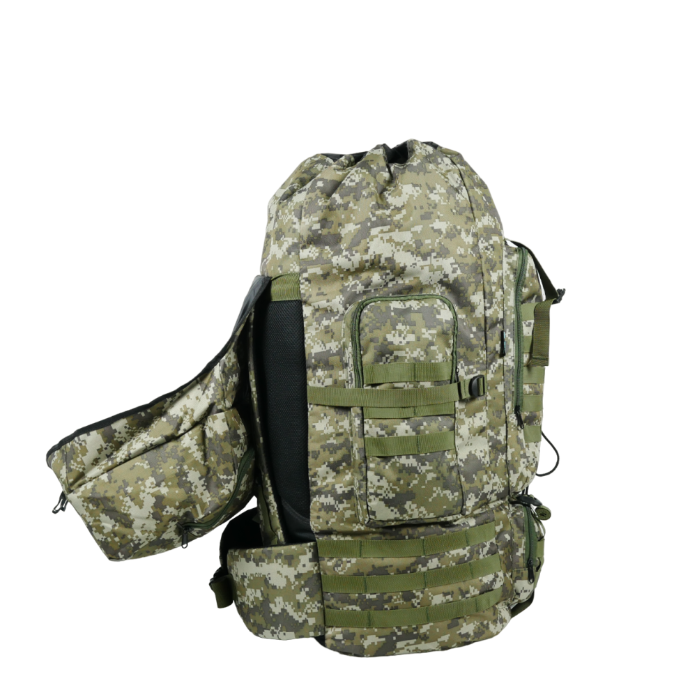 Тактичний рюкзак 100 л піксель. Похідний тактичний рюкзак на 100 літрів, великий військовий рюкзак Київ - фото 5