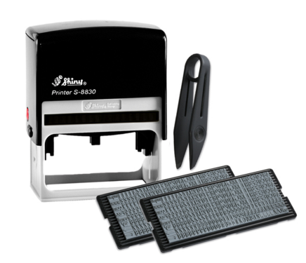 САМОНАБОРНЫЙ ШТАМП 8-СТР, РАЗМЕР ПОЛЯ 38Х75ММ 