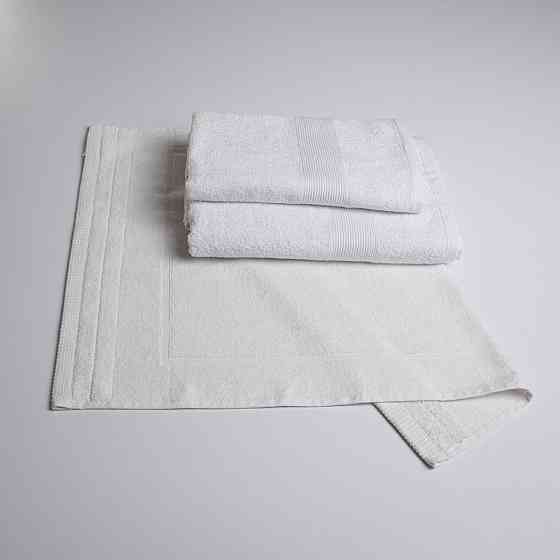 Набір банний махровий з Бордюром 3шт GM Textile 50х70см, 50х90см, 70х140см (Білий) Суми