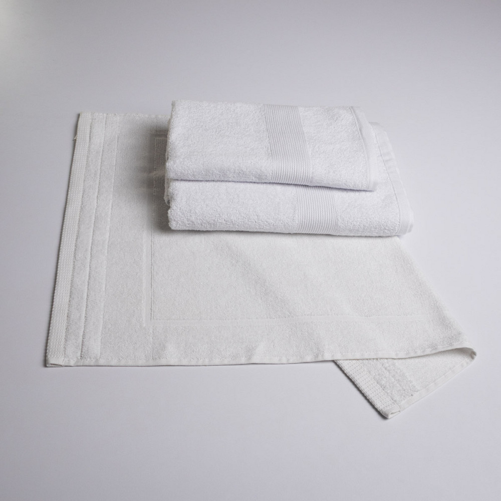 Набір банний махровий з Бордюром 3шт GM Textile 50х70см, 50х90см, 70х140см (Білий) Суми - фото 1